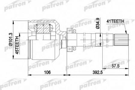   - [A:41, B:45, D:101.3] CITROEN: JUMPER  94-02, JUMPER  94-02, JUMPER  94-02, FIAT: DUCATO  94-02, DUCATO  PCV5012