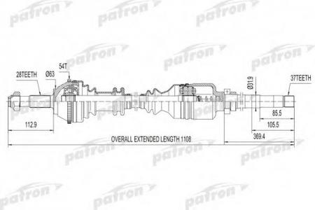   FIAT: DUCATO, PEUGEOT: BOXER 1.9-2.5D/TD ME5/ML 94> 1.4Q +ABS   R15, Z: 37   PDS0085