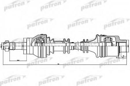  / [A:30, C:30, D:99, E:89, H:139, L:734] MERCEDES-BENZ: 100  D/D 88-96, 100  D 88-96  L/R PDS0093