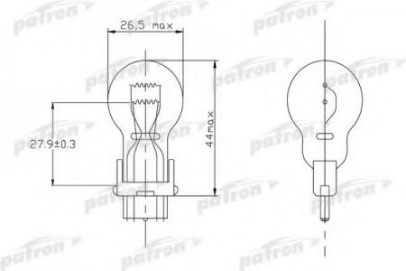   P27/7W 12V 27/7W W2,5X16Q (3157) USA PLP27/7W