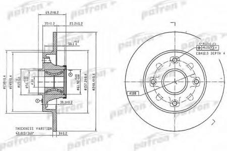    C    ABS (1 ) PEUGEOT: 207/307, CITROEN C4 ALL 06> PBD7016