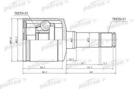   / - [A:27, B:35, D:35] OPEL: ASTRA G, VECTRA B, ZAFIRA A 2.2DTI 00-05 PCV3188