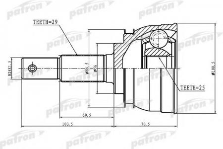   29X56X25 NISSAN TEANA J31 03-08 PCV1199