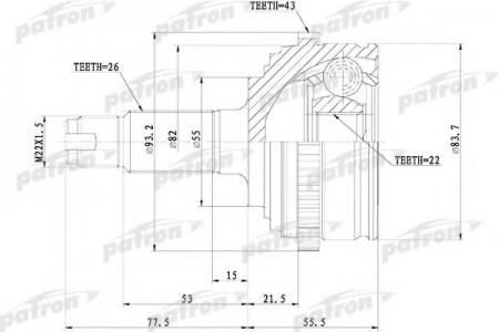     ABS 26X55X22 ABS43T ROVER: 400 414 SI/416 SI 95-00, 400    414 SI/416 SI 95-00, 45 1.4/1.6/1.8 00- PCV1288