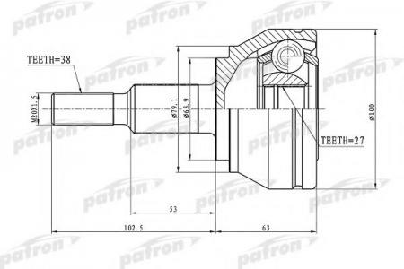   38X63.9X27 VW: TOUAREG 02- PCV1633