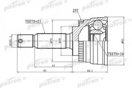     ABS 25X50X30 ABS:29T HY COUPE [AQ] 96-, ELANTRA [AK] 95- PCV1721