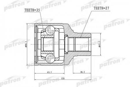   27X47.7X35 SSANG YONG REXTON II 06- PCV1238