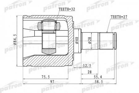    27X40X32 HONDA ACCORD CL/CN/CM 02-08 PCV1341