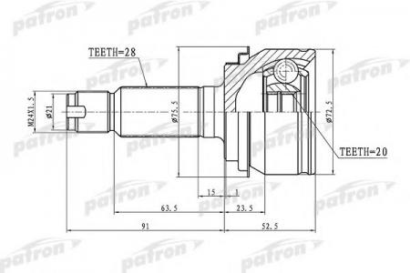    28X29.4X20 HONDA CR-V RE3/RE4 07- PCV1343