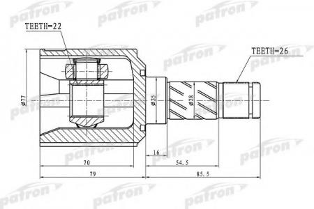    26X35X22 LAND ROVER FREELANDER II 06- PCV1359