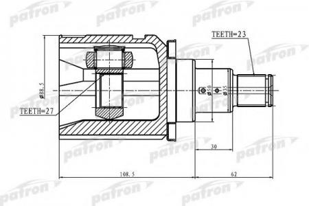    23X50X27 LEXUS RX300/330/350 MCU35/GSU35 4WD 03-08, TOYOTA RAV4 ACA2# 00-05 PCV1362