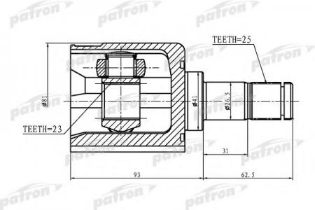   25X41X23 MITSUBISHI CARISMA DA 95-03 PCV1384