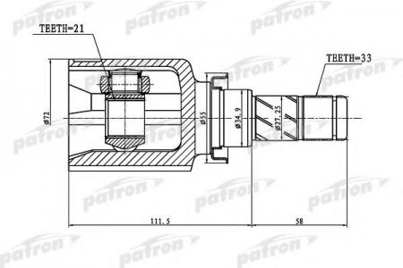   33X34.9X21 MITSUBISHI COLT Z32A/Z34A/Z36A 04- PCV1388