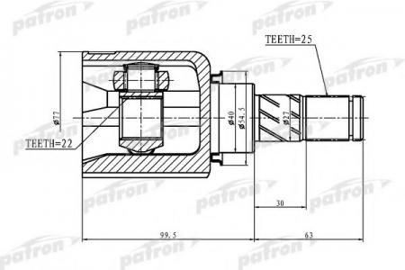    25X40X22 NISSAN ALMERA B10RS (CLASSIC) 06-12 PCV1405