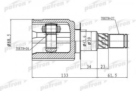   27X39X26 NISSAN PATHFINDER R51M 05- PCV1410