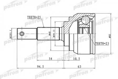   25X49.2X23 NISSAN TIIDA C11 05- PCV1418