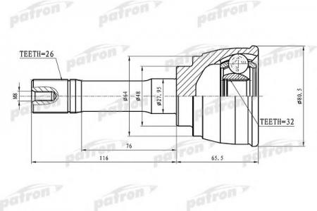   26X48X32 SUZUKI GRAND VITARA/GRAND ESCUDO XL-7 JA627 01-06 PCV1425