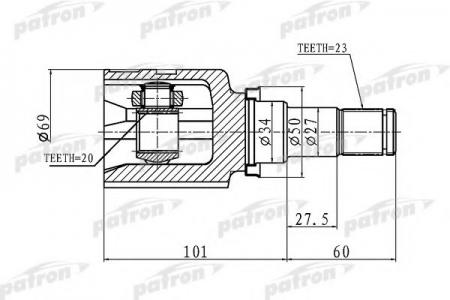   23X34X20 TOYOTA YARIS (JPP) KSP90 05- PCV1458