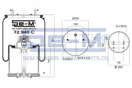  /. (D11U31/1DK21K/1R11-703) SEM 72.940.C SEM LASTIK A.S.