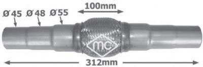    L=312mm( 100mm) / D=45/48/55mm 02045 Metalcaucho