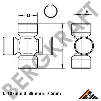    D=38MM/L=107MM/E=7.5MM BERGKRAFT TYPE IVECO EUROTREKKER BK8560090