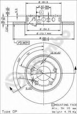   MERCEDES-BENZ: C-CLASS C 180/C 200 D/C 200 D/C 220 D/C 220 D/C 250 D 93-00 08475041 Brembo