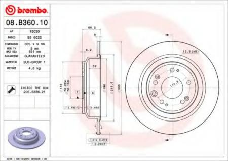   RE HO ACCORD VIII 08-  08.B360.10