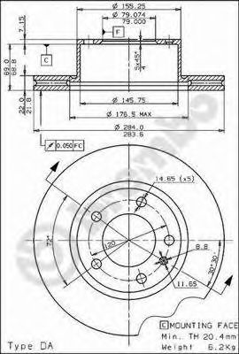   BMW 5 E28 518-528 81-87  .D=284. 09.4486.20