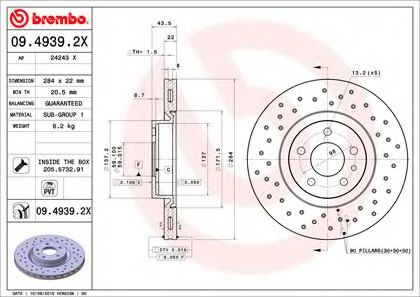 09.4939.2X     XTRA ALFA ROMEO 156 / 164 2.0-3.2 97> 09.4939.2X