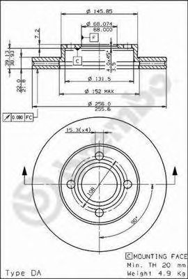    AUDI: 100 76-82, 100 82-90, 100 AVANT 77-83, 100 AVANT 82-90, 80 79-86, 80 86-91, 90 87-91 09.5033.10