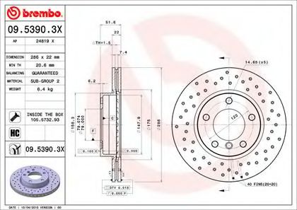 09.5390.3X     XTRA BMW E36 / E46 1.8-2.5D M42-M52 91> 09.5390.3X