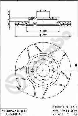   ALFA ROMEO 145/147 94-01/FIAT DOBLO 01-/PUNTO 01-  . 09.5870.75