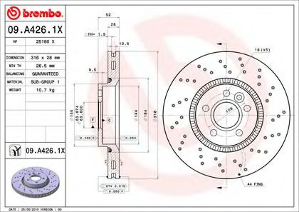 09.A426.1X     XTRA FORD GALAXY / S-MAX 1.8D-2.5 06> 09.A426.1X