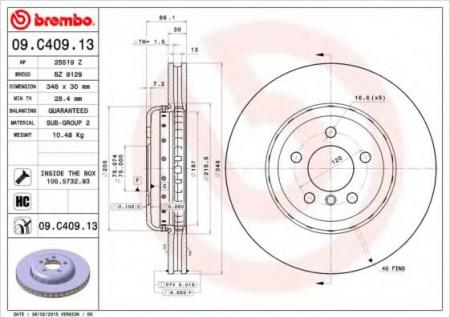   FR BMW 5(F10,F18), 6, 7(F01) 10- 09.C409.13