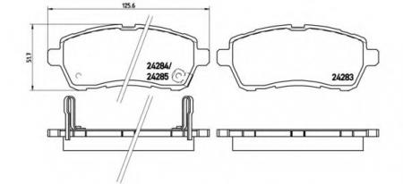 - .  Fr Daihatsu Ma, Mazda 2 P16013 Brembo