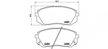 - .  Fr KIA Sportage 05-, Carens P30039 Brembo