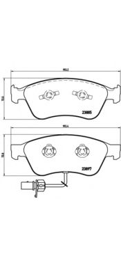 - .  Fr VAG A6, A8 P85087 Brembo