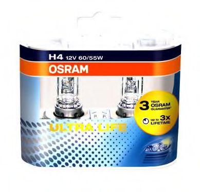    2 H4 12V 60/55W P43T ULTRA LIFE ( 3         ) 64193ULT-HCB OSRAM