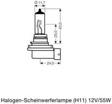  H11  12V 55W PGJ19-2 64211NBU