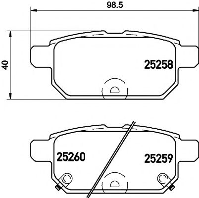 BRAKE PAD SET MINTEX mdb3168