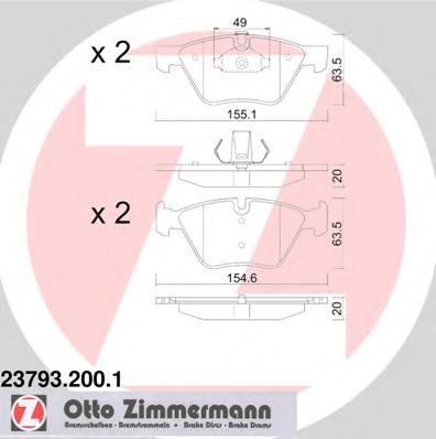 ZIMMERMANN-  BMW: 3 05-, 3 TOURING 23793.200.1