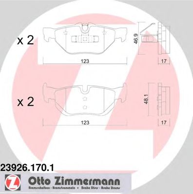 ZIMMERMANN-  BMW: 1 04-, 3 05-, 3 23926.170.1