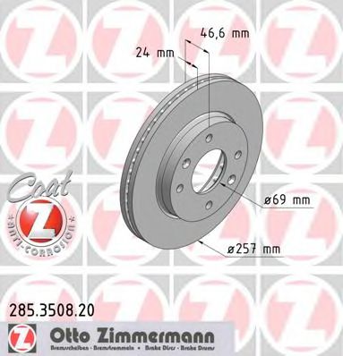   HYU ELANTRA/MATRIX 1.6-2.0/1.5-2.0CRDI 00-   257X24 285.3508.20