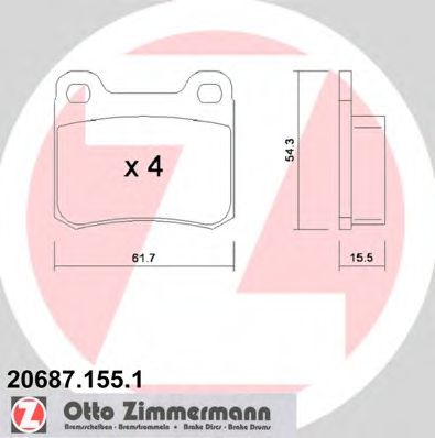 Zimmermann-  MERCEDES-BENZ: 190 84 20687.155.1 ZIMMERMANN
