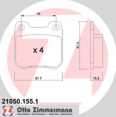 ZIMMERMANN-  OPEL VECTRA A/B OMEGA 21050.155.1