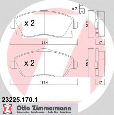 ZIMMERMANN-  OPEL: COMBO TOUR 01-, 232251701