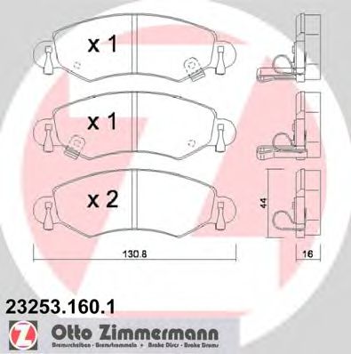 ZIMMERMANN-  OPEL: AGILA 07-, AGIL 232531601