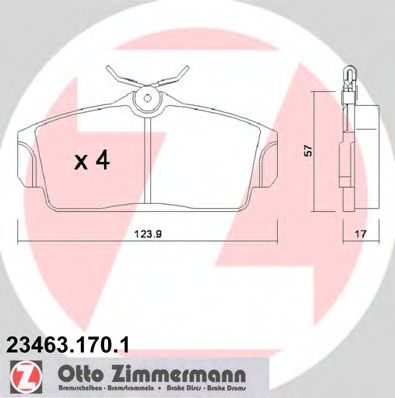 Zimmermann-  NISSAN: ALMERA II 00- 23463.170.1 ZIMMERMANN