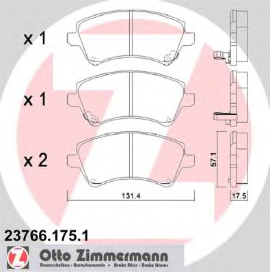 ZIMMERMANN-  TOYOTA: COROLLA 00-02 23766.175.1