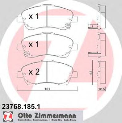 Zimmermann-  TOYOTA: AVENSIS 03-, 23768.185.1 ZIMMERMANN